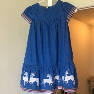 Mini Boden unicorn cord dress size 8-9